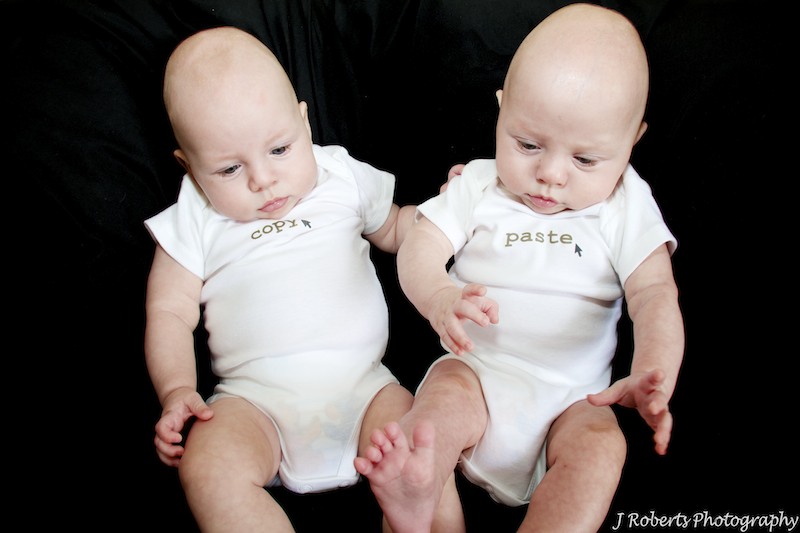 Whose foot is that - twin boys - family portrait photography